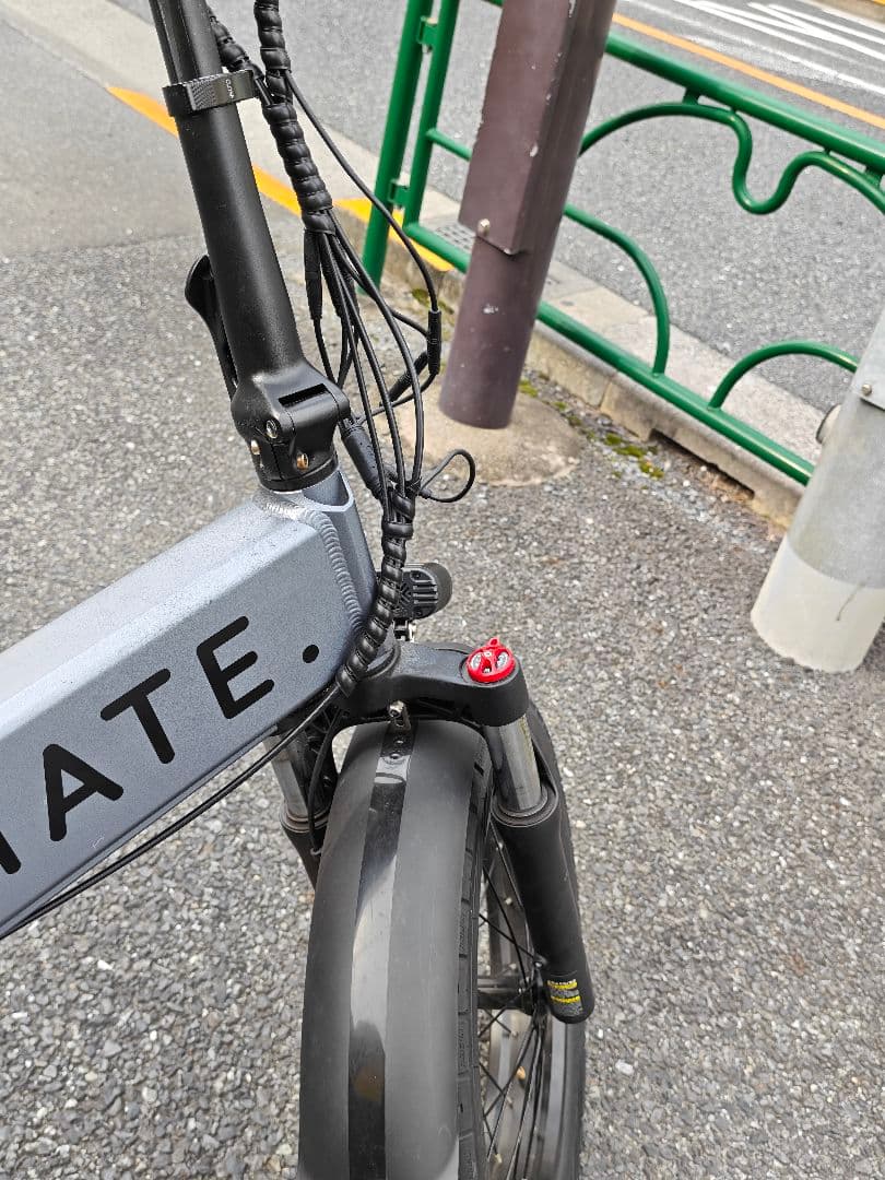 折りたたみ 電動アシスト自転車 ファットタイヤ グレー