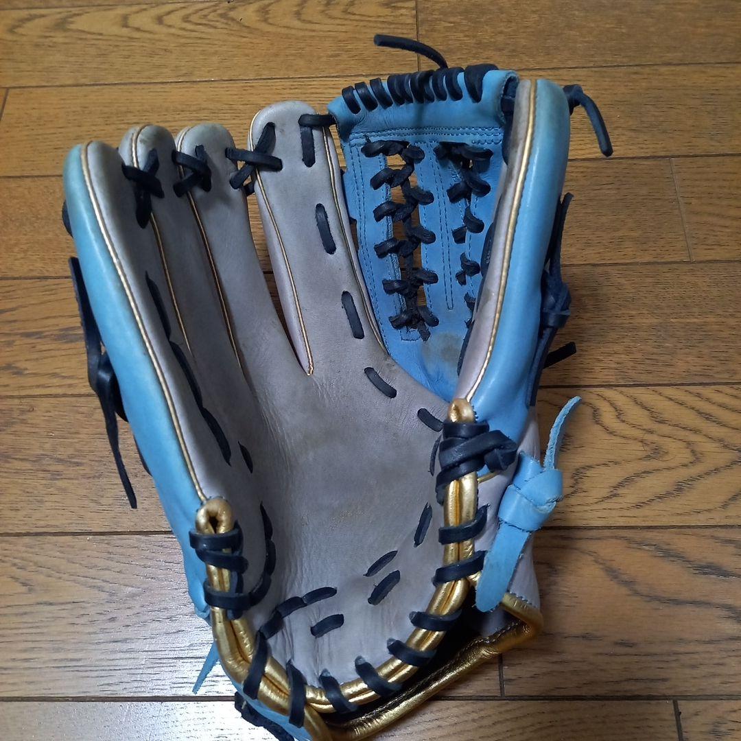 K*P様 Rawlings 軟式グローブ ライトブルー/ベージュ 左投げ