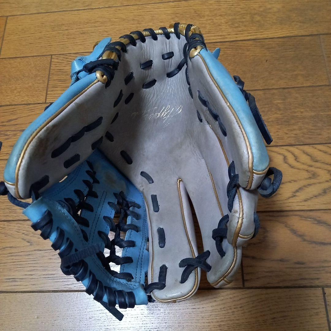 K*P様 Rawlings 軟式グローブ ライトブルー/ベージュ 左投げ