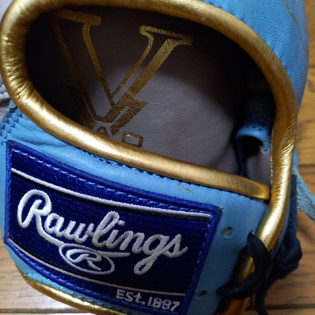 K*P様 Rawlings 軟式グローブ ライトブルー/ベージュ 左投げ