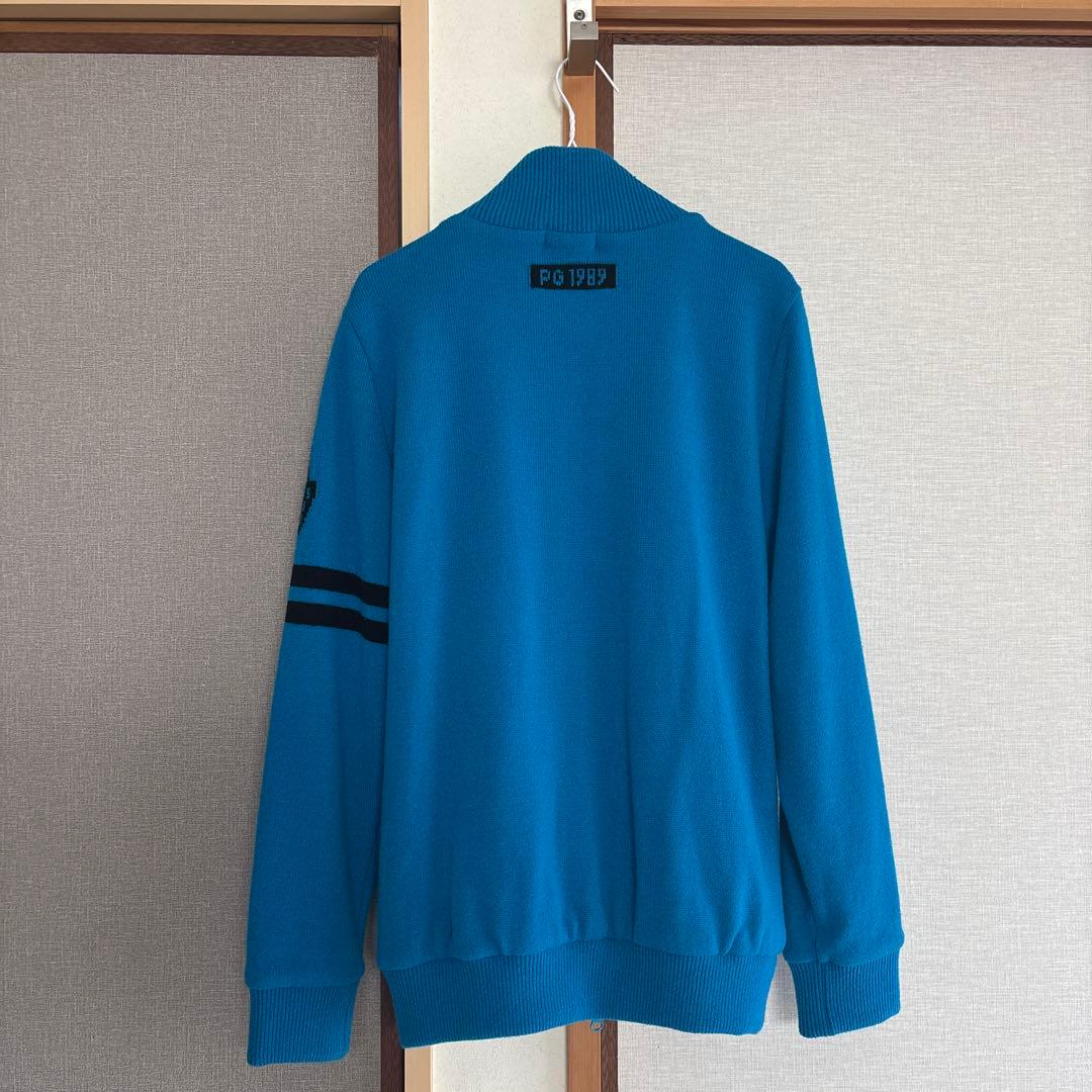 PEARLY GATES 青 ジップアップセーター サイズ5 2回のみ着用