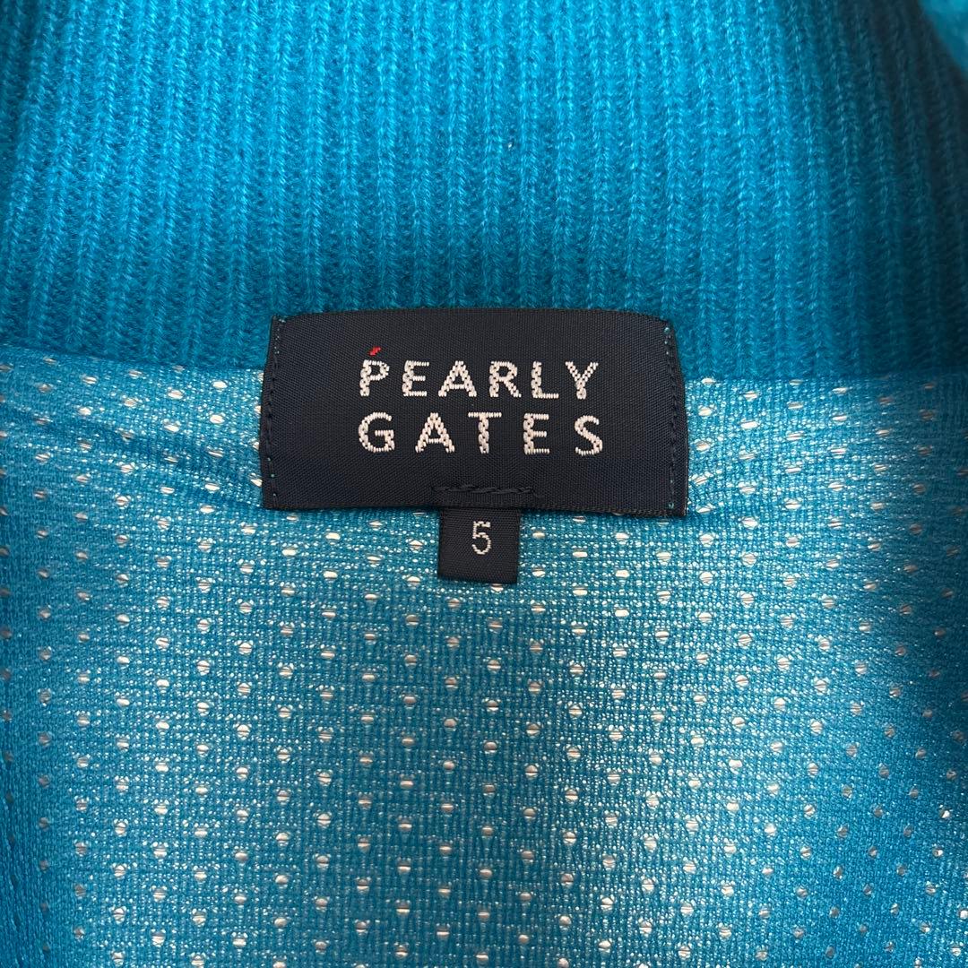 PEARLY GATES 青 ジップアップセーター サイズ5 2回のみ着用