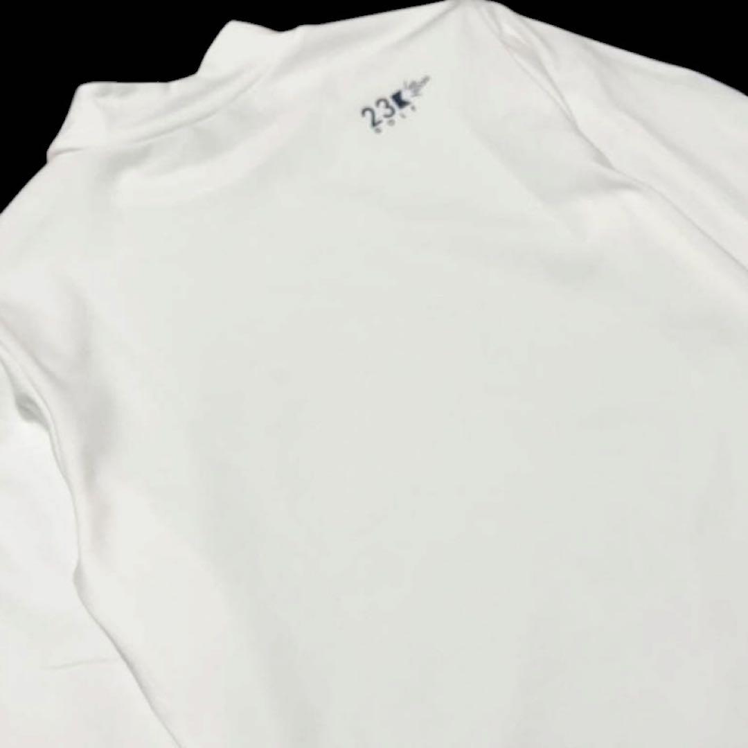 新品23区ゴルフMサイズ 吸水速乾 UVカット ベアスムースモックシャツ