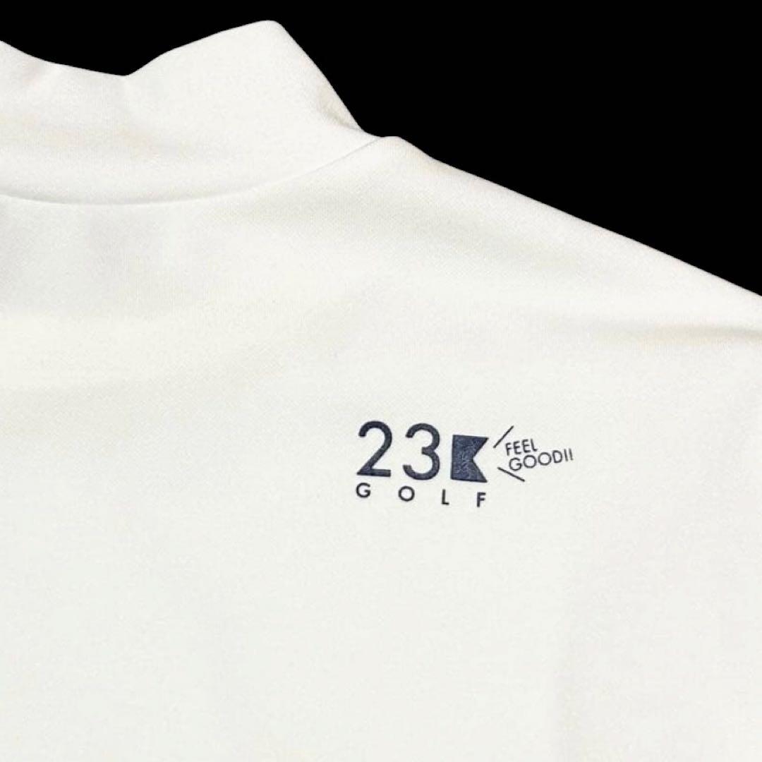 新品23区ゴルフMサイズ 吸水速乾 UVカット ベアスムースモックシャツ