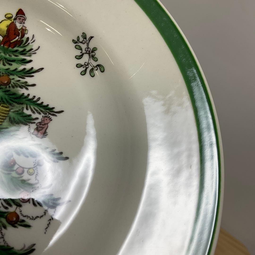 イギリス　スポード　クリスマスツリー　約16.5cmプレート　⑤ 2枚セット