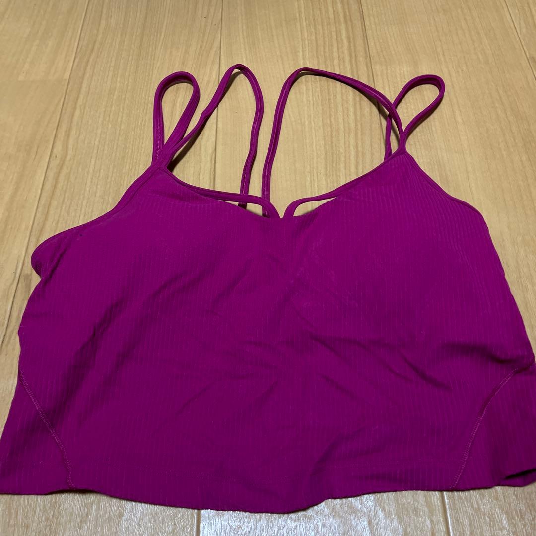 lululemonルルレモン パープル ストラップブラトップ