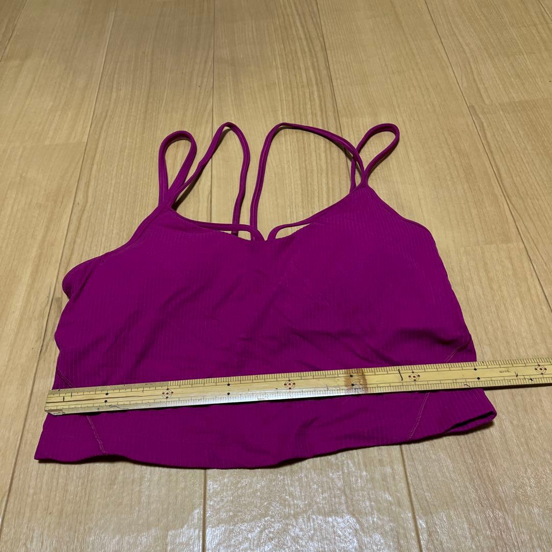lululemonルルレモン パープル ストラップブラトップ