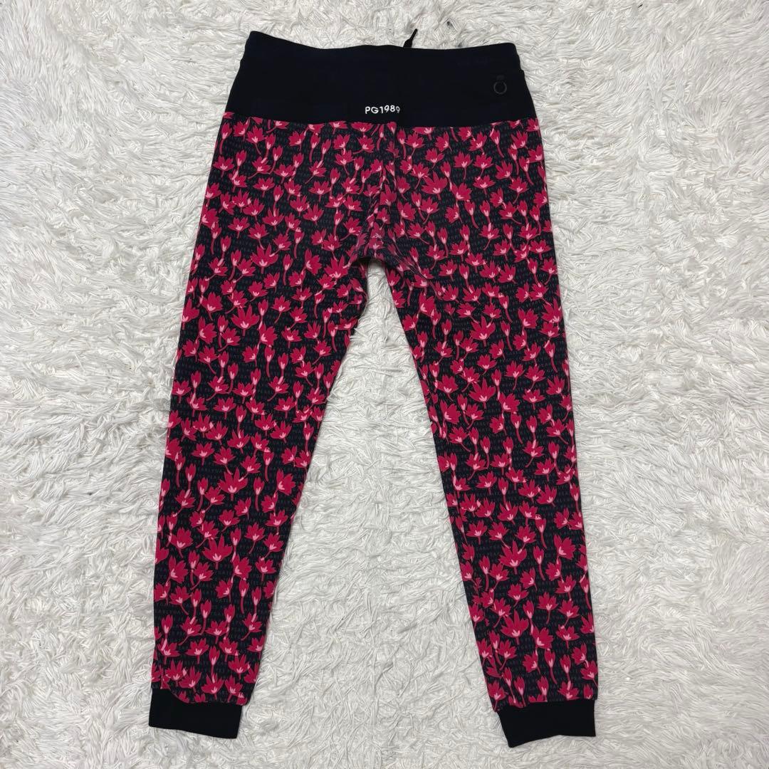 パーリーゲイツ パンツ スウェット 桜 赤 ストレッチ ゴルフウェア