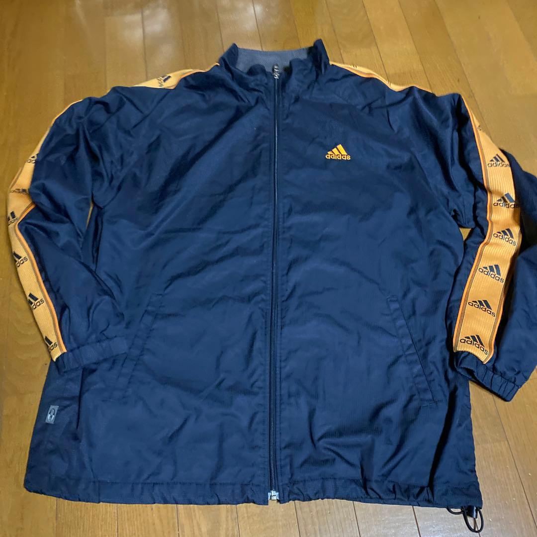 adidas 上下セット　オレンジ　紺　ジャージ　セットアップ　00s