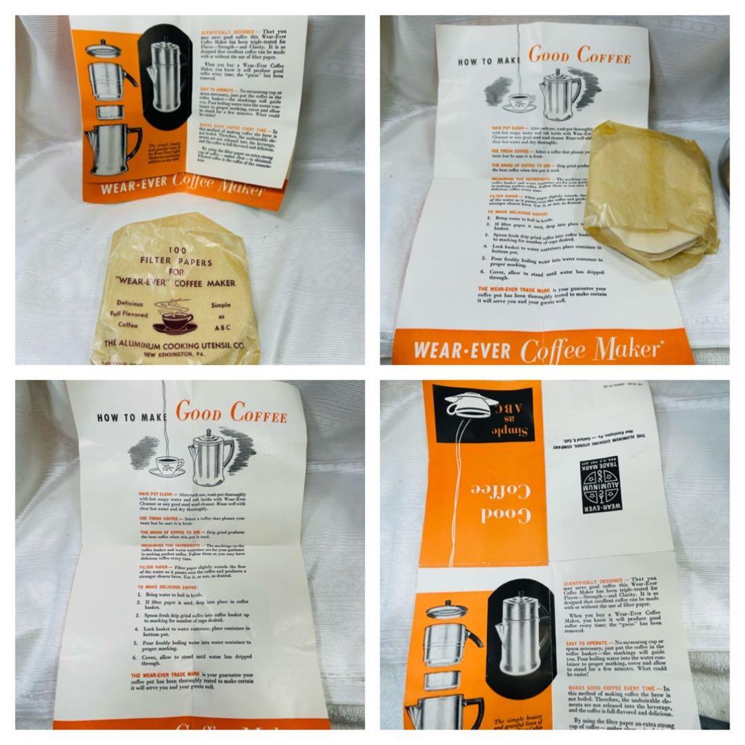 新品未使用　ビンテージ品　アメリカ製ウェアーエバー社のコーヒーポット #956