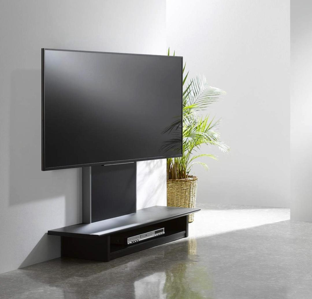 朝日木材加工 壁寄せテレビ台 40~65型 幅120㎝ アッシュグレー