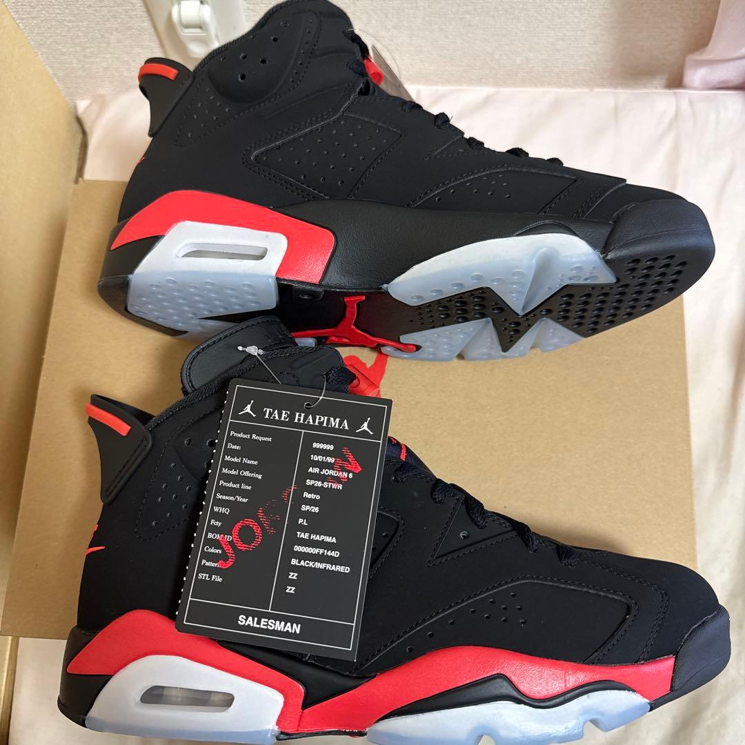 シューズ(男性用) 27cm NIKE AIR JORDAN 6 INFRARED SALESMAN