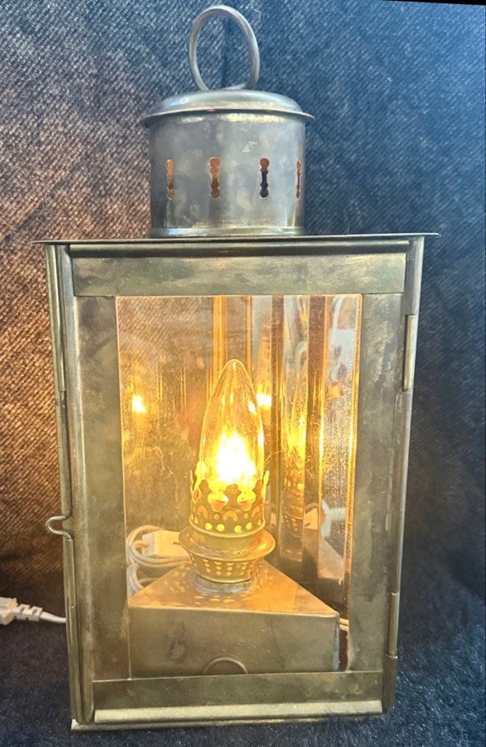 ヴィンテージ真鍮船ランタンスタイル 電気ランプ