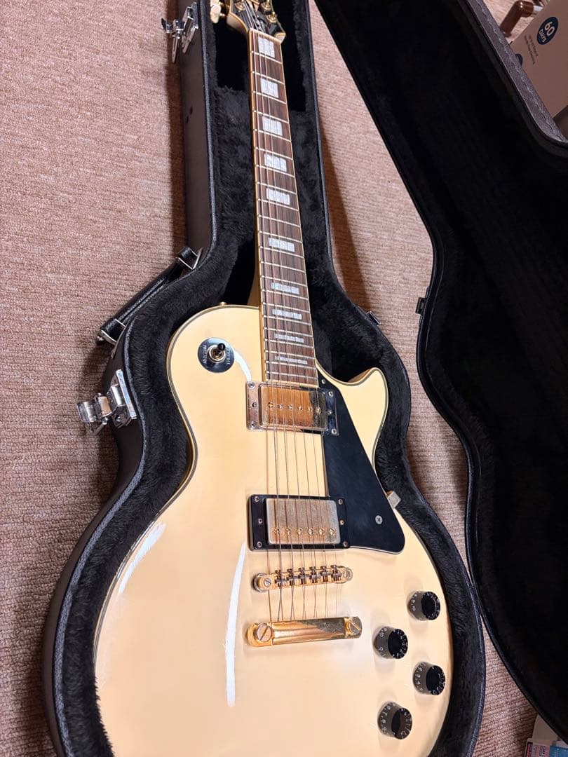 Epiphone LesPaulカスタム ホワイト ハードケース付属