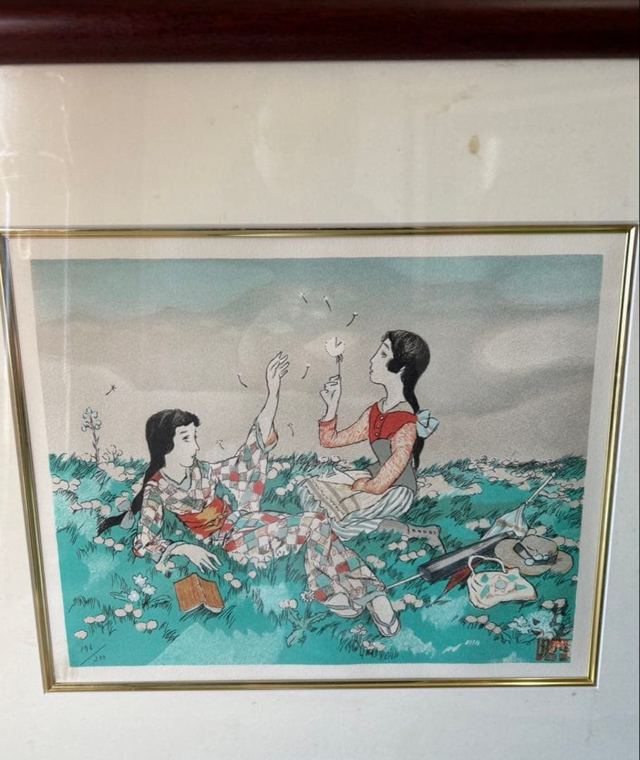 竹久夢二 リトグラフ 絵画