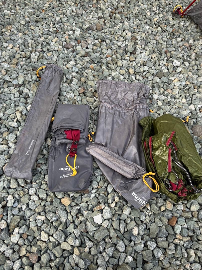 [美品]mont-bellステラリッジ テント2レインフライ グラウンドシート他