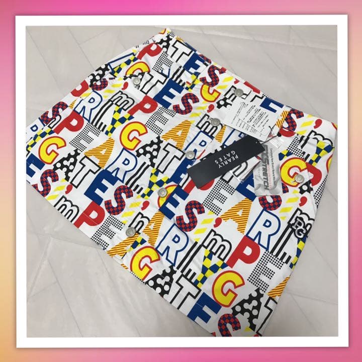 パーリーゲイツ☆ロゴ プリントスカート☆新品☆サイズ②☆正規品