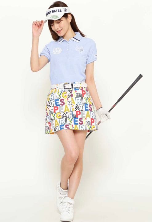 パーリーゲイツ☆ロゴ プリントスカート☆新品☆サイズ②☆正規品