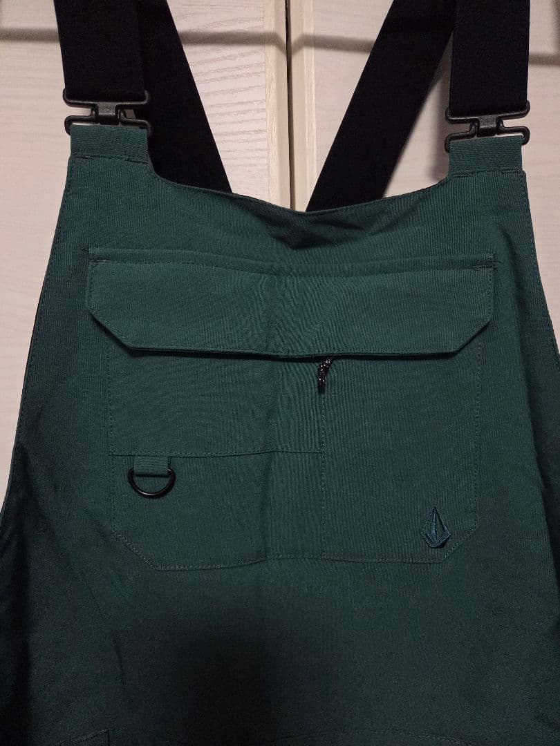 VOLCOM レディースビブパンツ Mサイズ ダークグリーン
