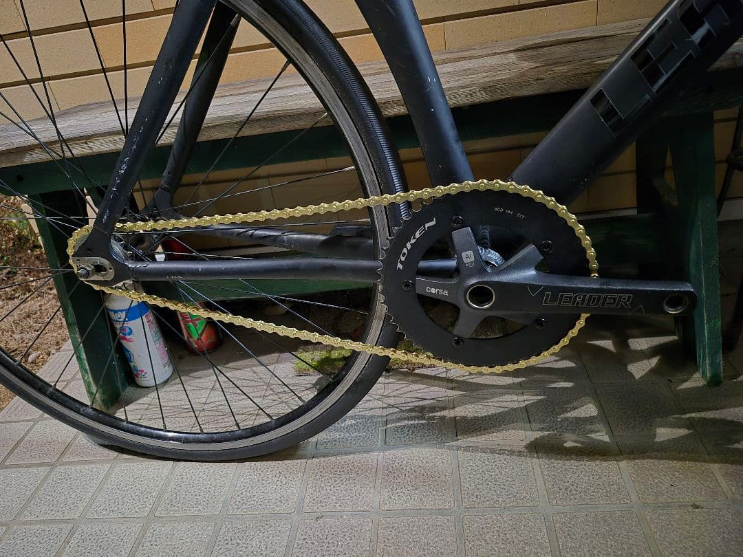 leader 725 ピストバイク ブラック カーボンフォーク sサイズ