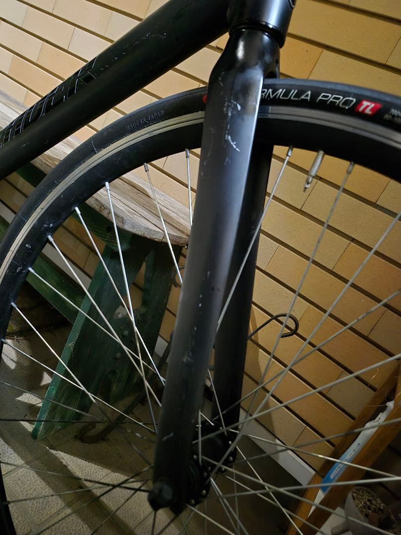 leader 725 ピストバイク ブラック カーボンフォーク sサイズ