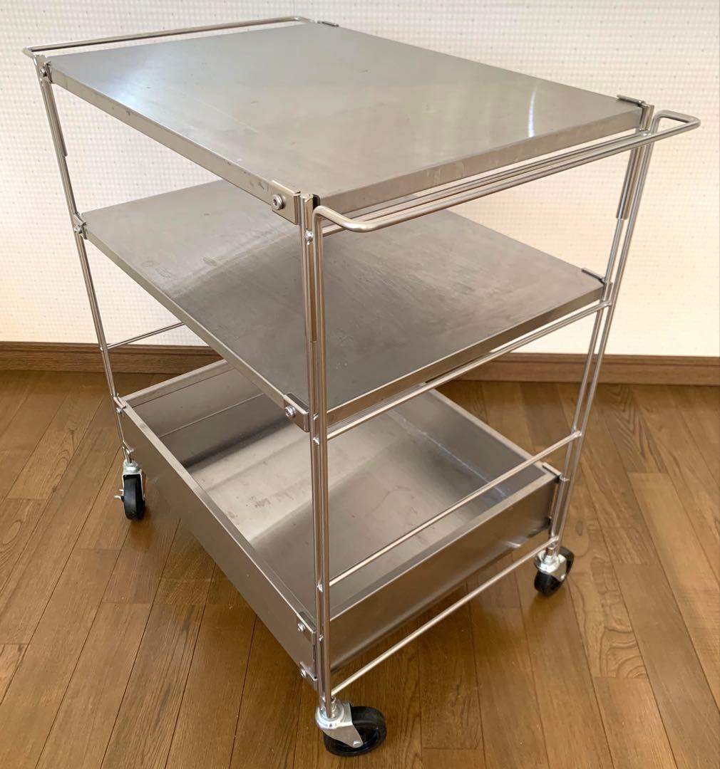無印良品　MUJI 　ステンレスシェルフワゴン