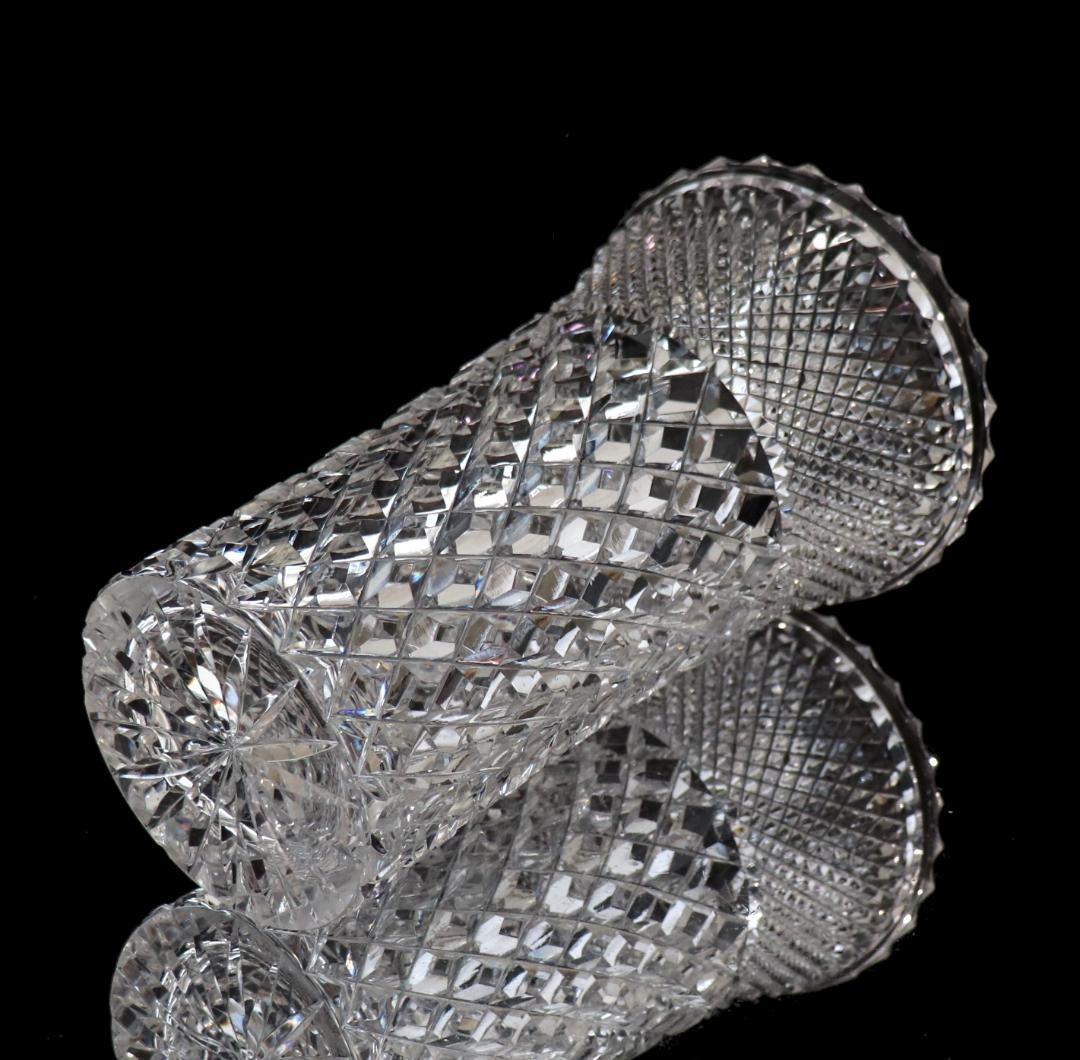 オールド・バカラ 1890年頃特大傑作 32cm2.8kg 切子花瓶 ディアマン