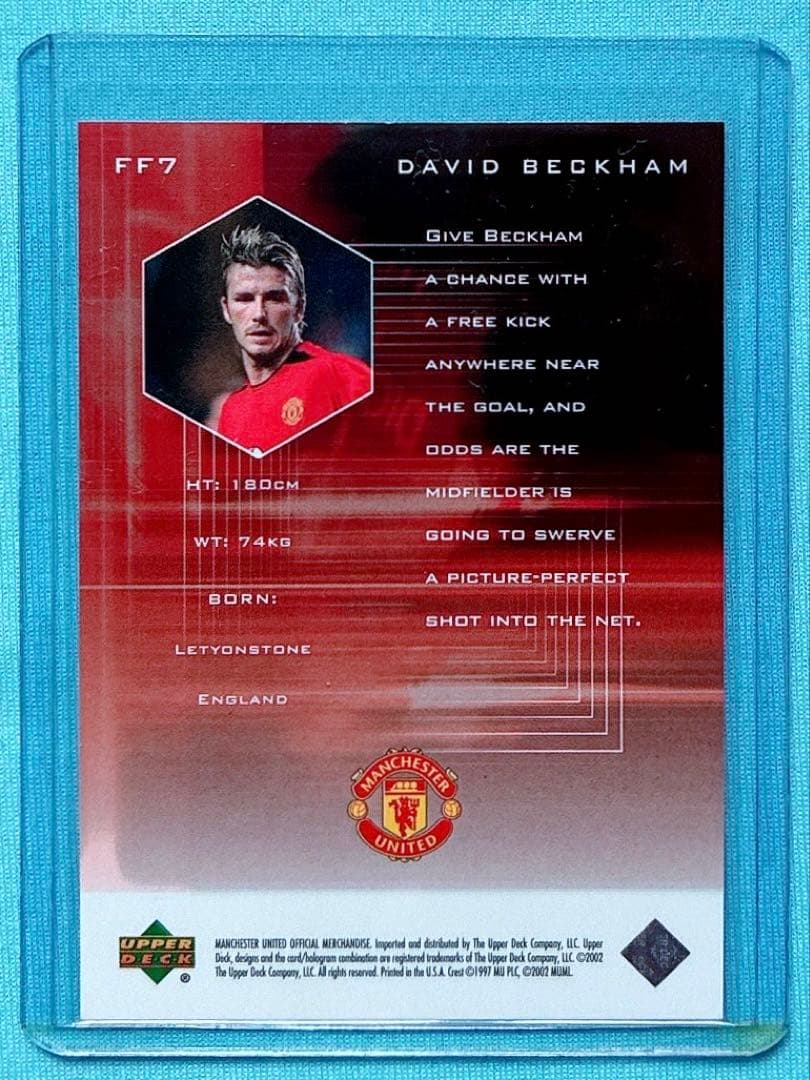 2002 UD マンチェスター・ユナイテッド デビッド・ベッカム カード ③