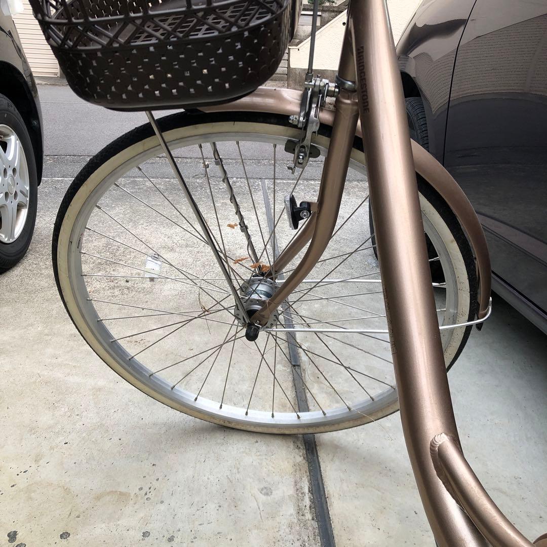 【美品 三島市直接可】ピンク色 前面バスケット付き