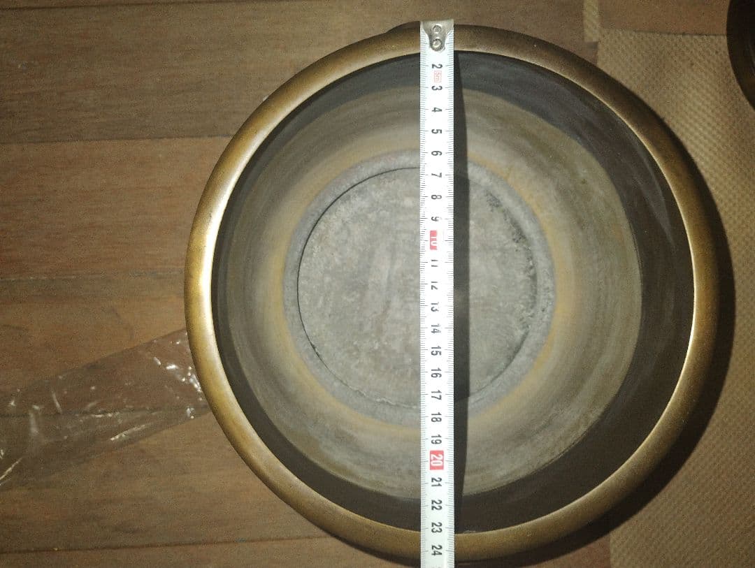 唐金火鉢（真鍮製）2点セット 木製収納箱付き