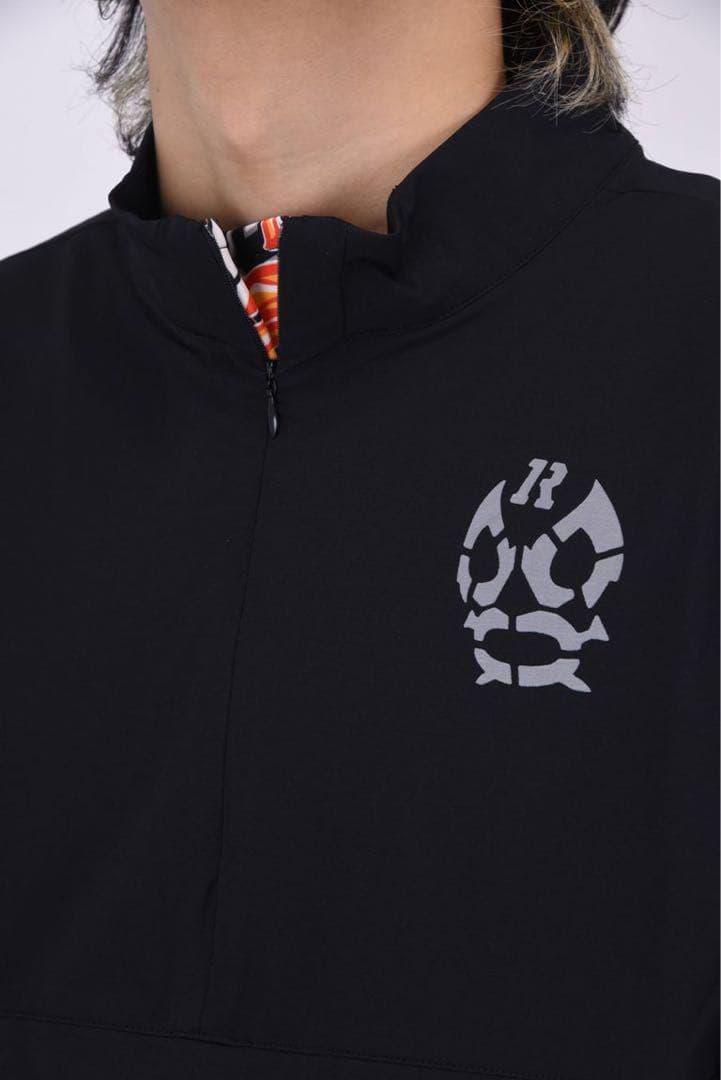 新品 ラッセルノ ゴルフ ハーフジップ プルオーバー ブルゾン ブラック 2XL