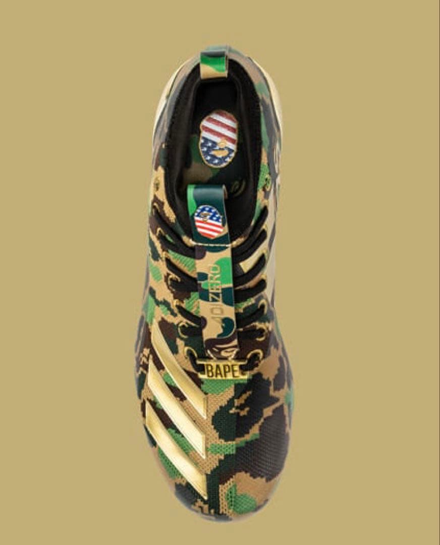アディダス BAPE コラボ スパイク カモフラージュ　26.5cm