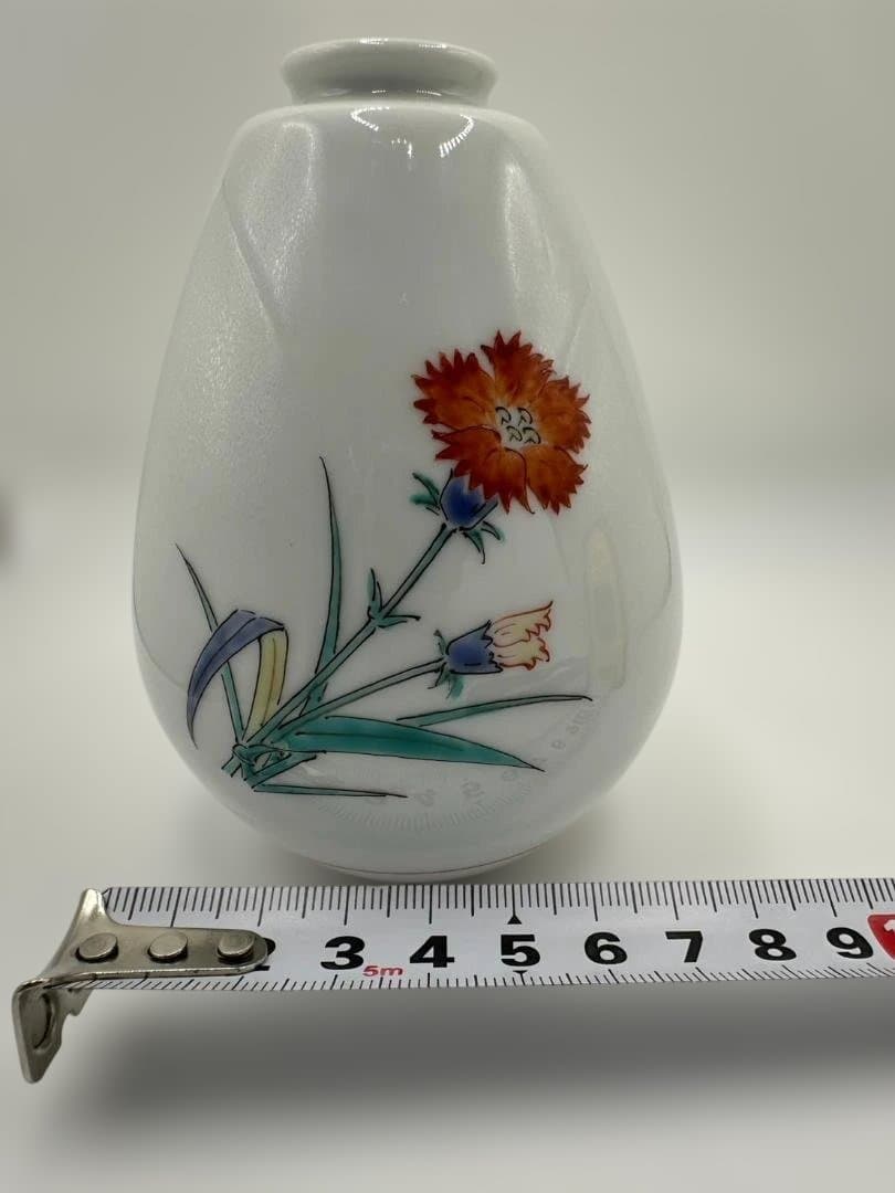 【極美品】人間国宝 十四代 酒井田柿右衛門 錦 撫子文 一輪生（共箱・有田焼）