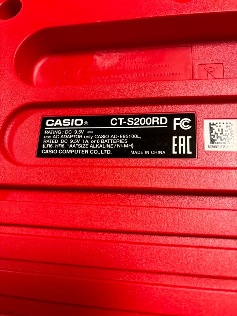 【美品】CASIO CT-S200RD RED ベーシックキーボード