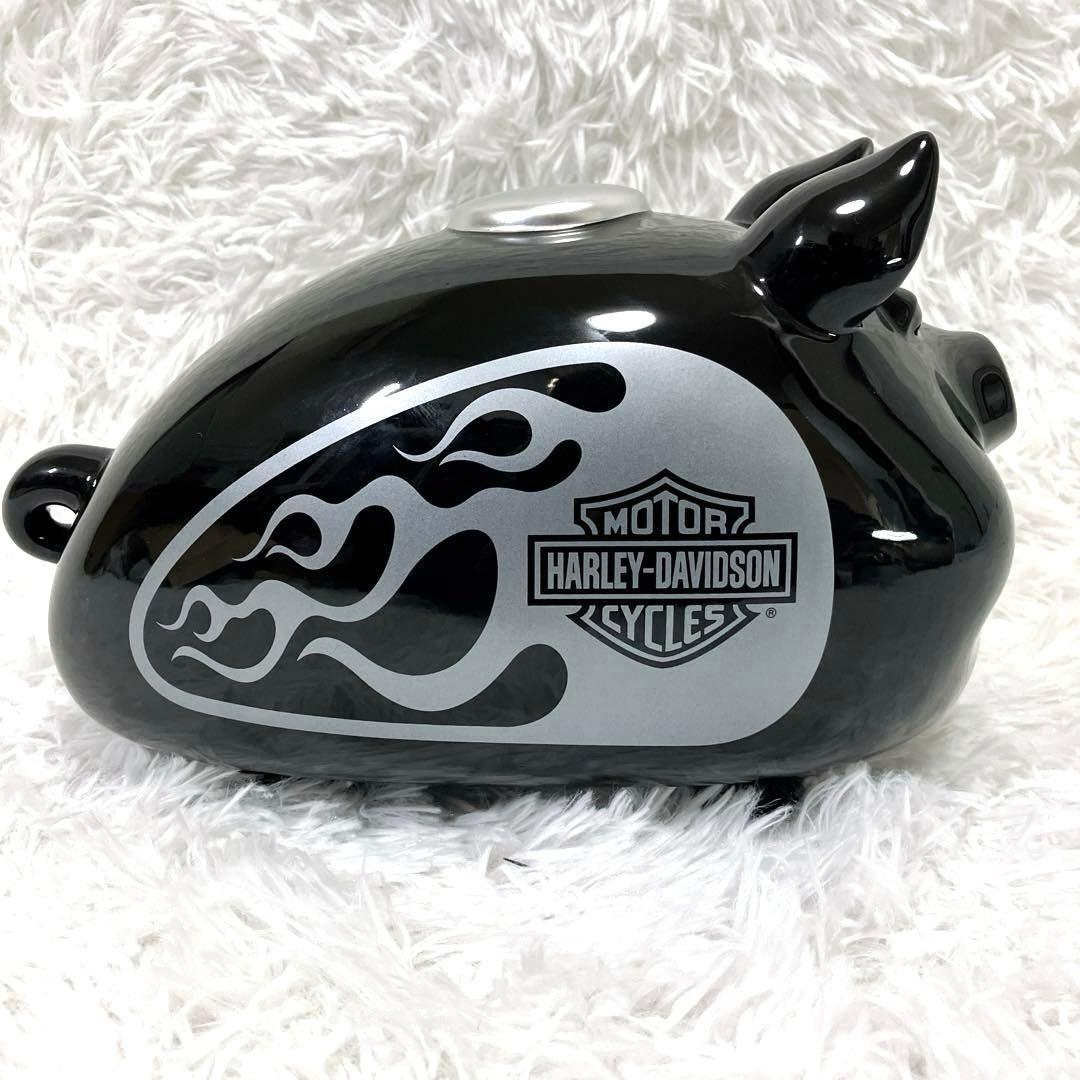 Harley-Davidson　ハーレーダビッドソン　豚貯金箱　ファイヤーロゴ