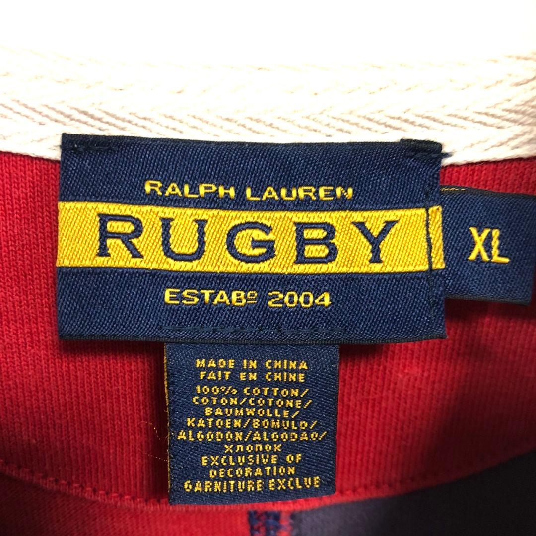 ラルフローレン　RalphLauren　刺繍　ラガーシャツ　ポロシャツ　長袖　L