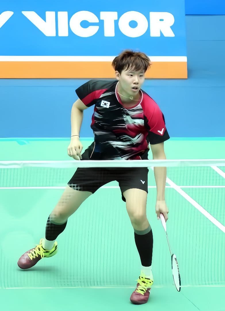 VICTOR韓国代表姜敏赫選手着用モデル バドミントンシャツ トナミ実業団NTT