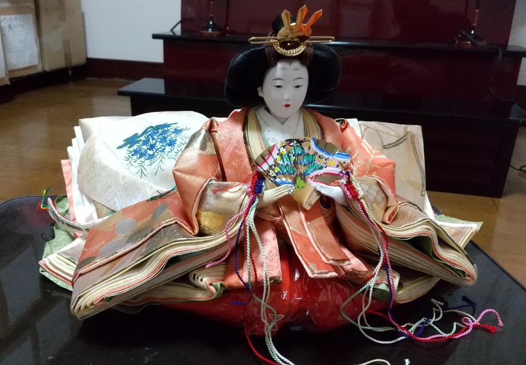 京都雛（京雛） 三段飾り 10号 二帯 親王 在銘 元箱完品 ひな人形
