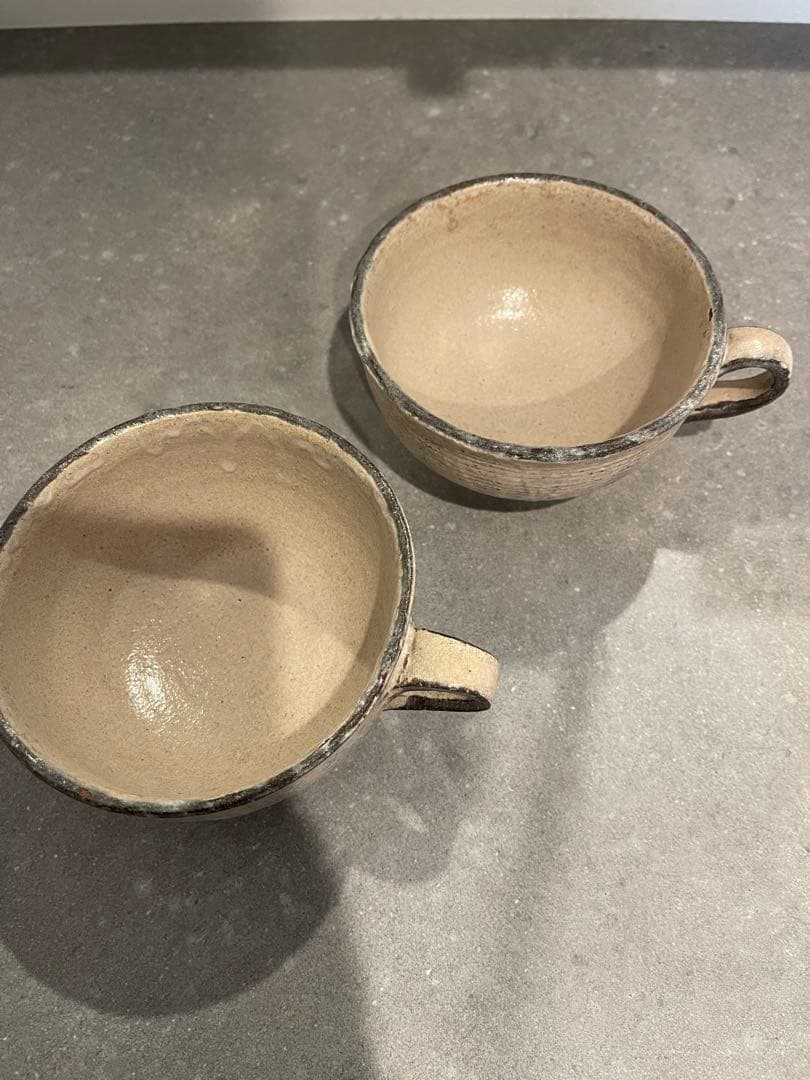 小澤基晴　スープカップ　粉引　2個セット