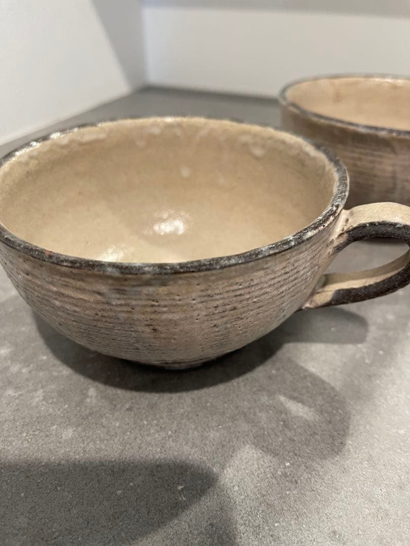 小澤基晴　スープカップ　粉引　2個セット