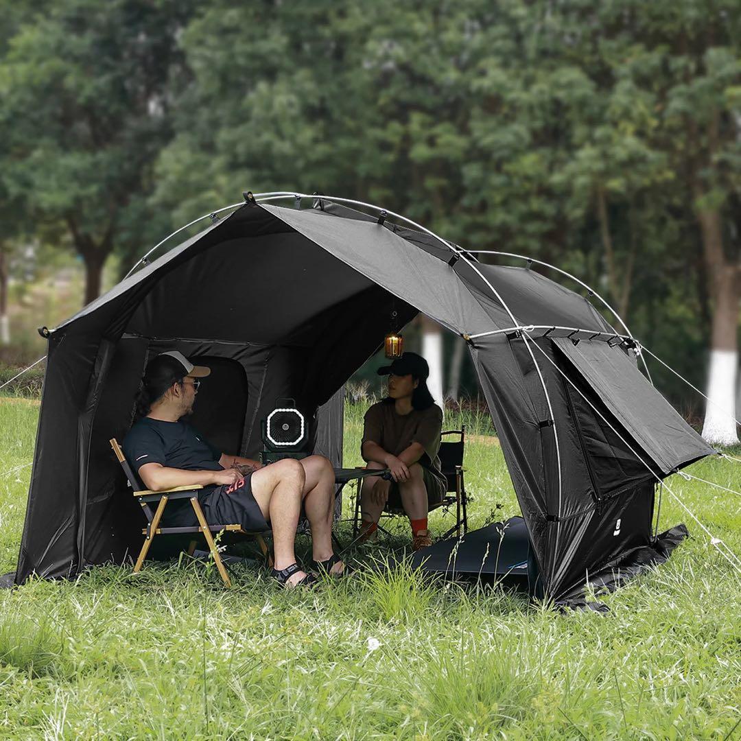 GOGlamping トンネルテント 自立式【カヌー】tpu 窓2枚セット