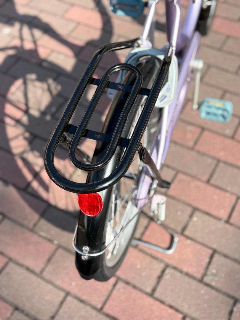 Azzさん専用 紫色 シティサイクル 前面バスケット付き(20㌅)お届けできます
