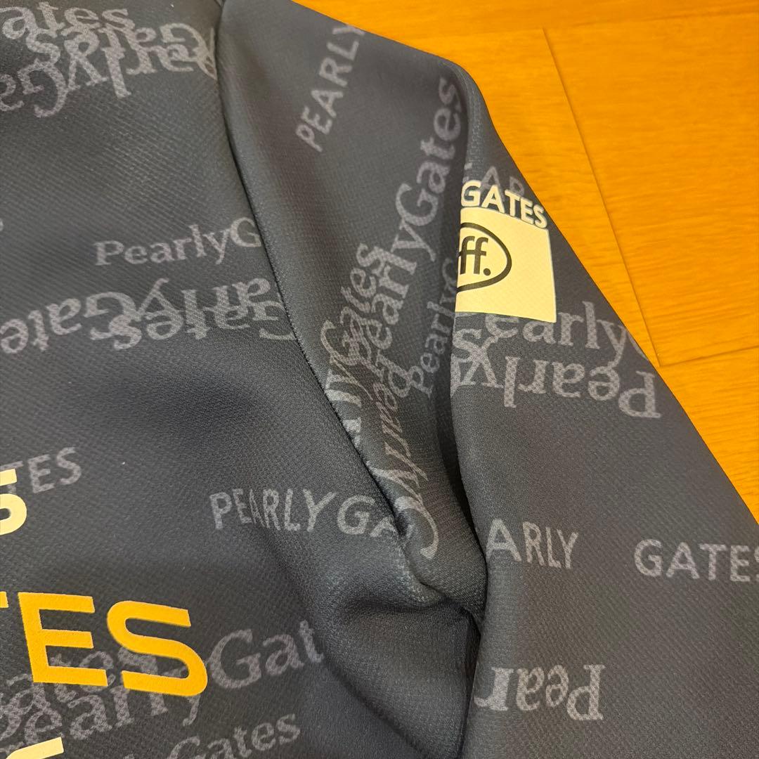 【美品】パーリーゲイツ 長袖ハイネックシャツ ネイビー系
