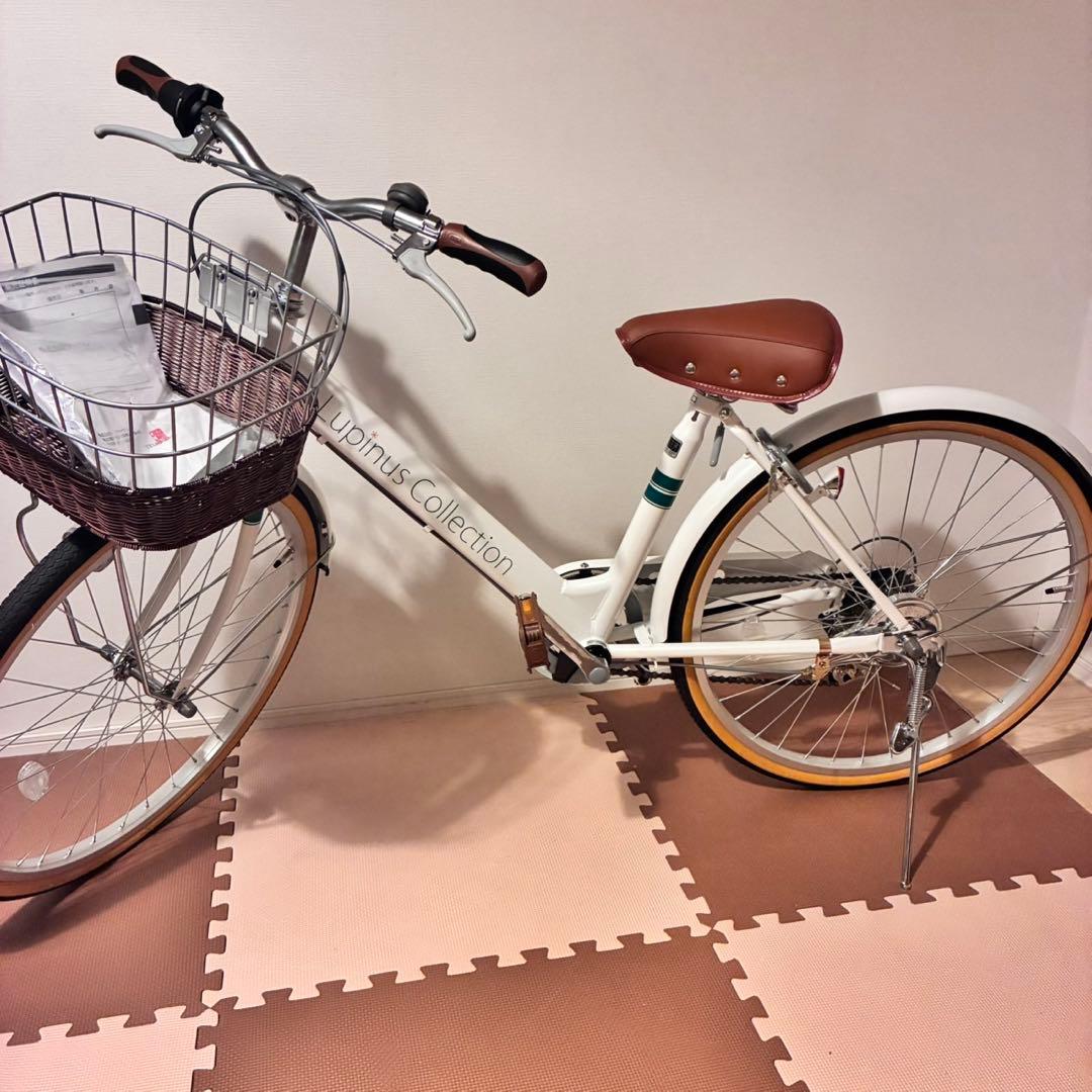 新品 24インチ シティサイクル 自転車　変速ギア　ホワイト　ルピナス　大阪限定