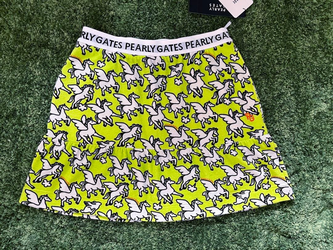 最終値下げ！新品タグ付きイエローグリーンペガサススカートPEARLYGATES