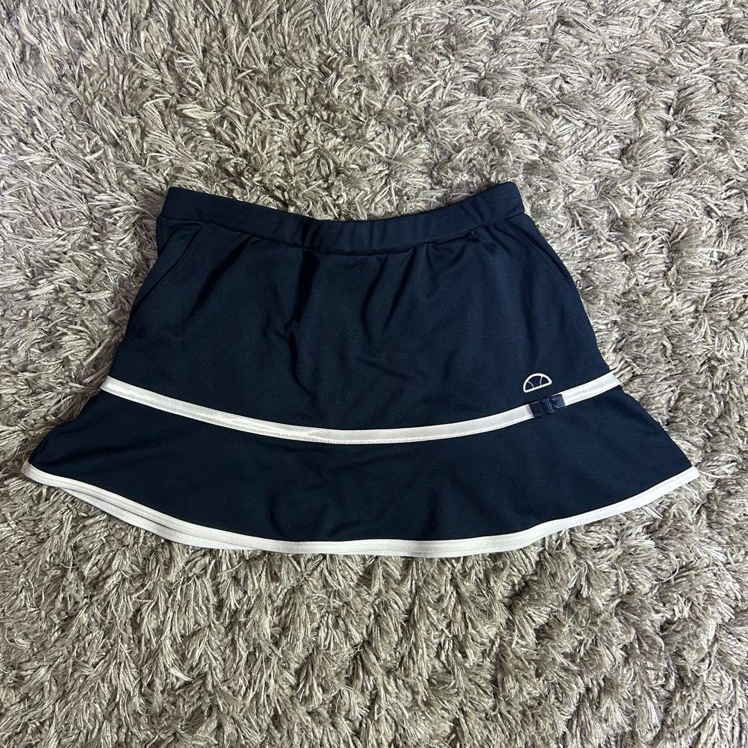 【美品】エレッセ ネイビーストライプ テニスウェア セットアップ