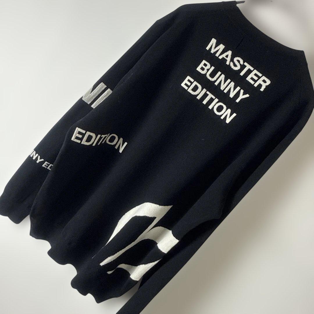 MASTER BUNNY EDITIONマスターバニーロゴ柄ニットセーター4 黒