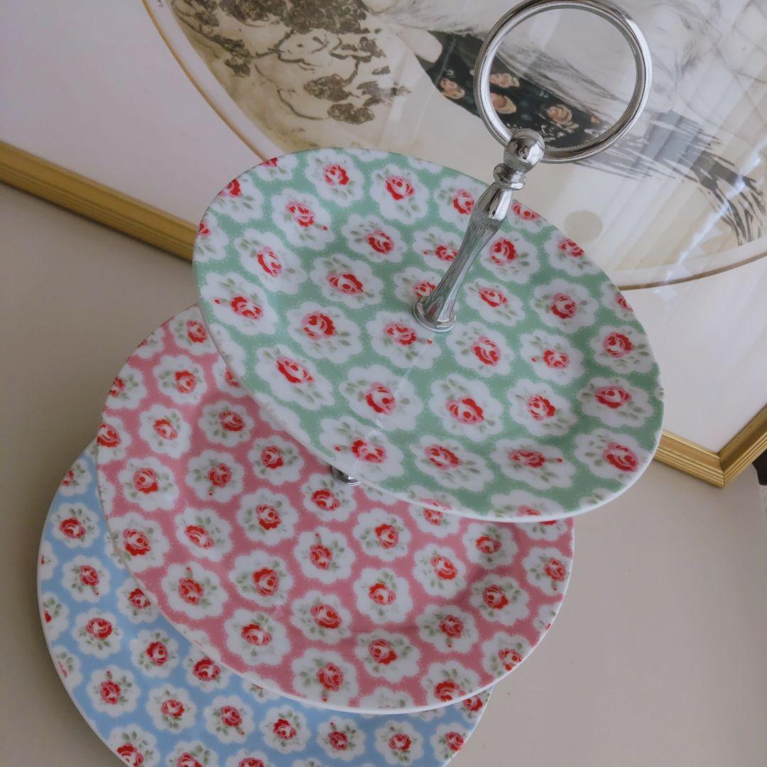 Cath Kidston プロヴァンスローズ 3段 ケーキスタンド