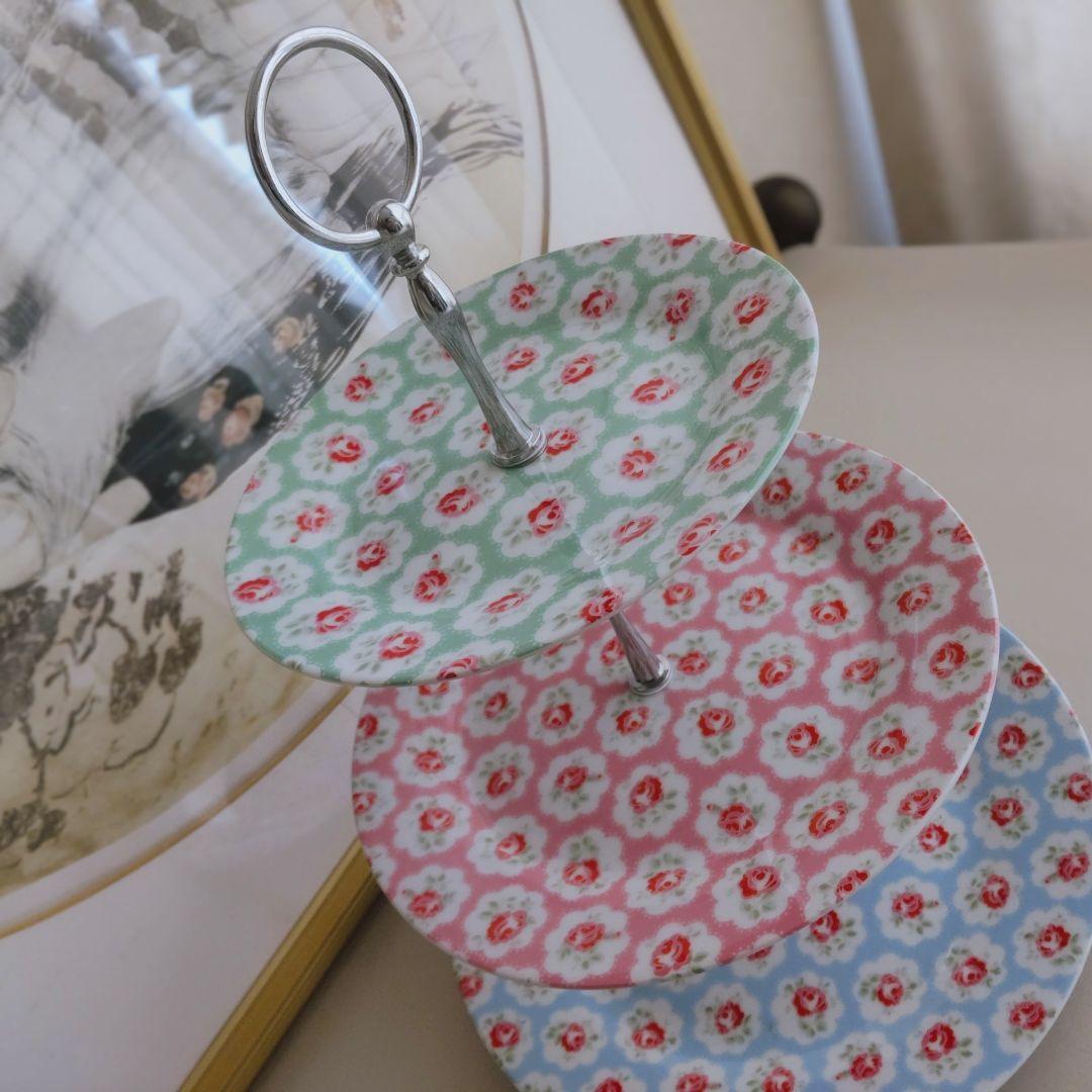 Cath Kidston プロヴァンスローズ 3段 ケーキスタンド