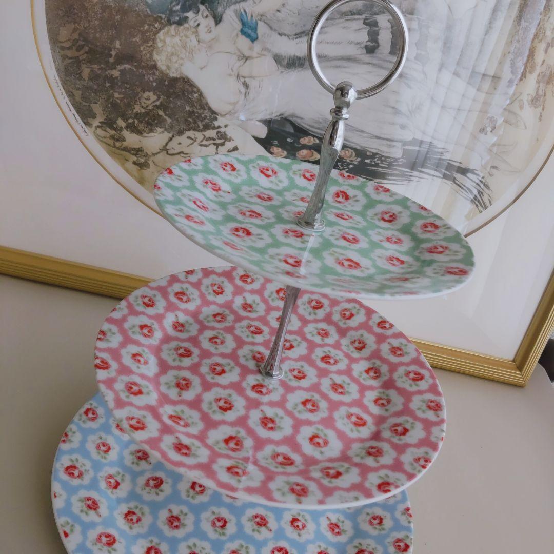 Cath Kidston プロヴァンスローズ 3段 ケーキスタンド